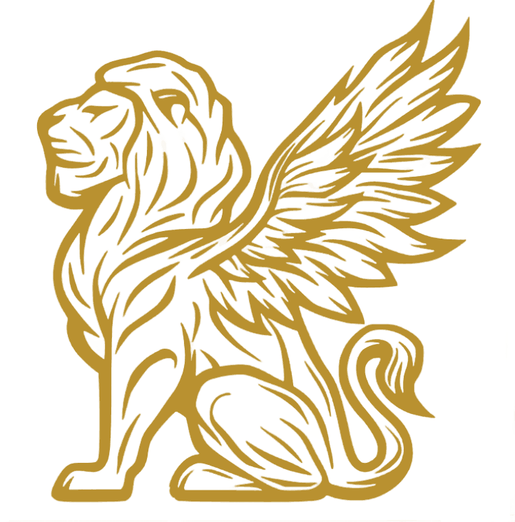 The Royston Realty winged lion